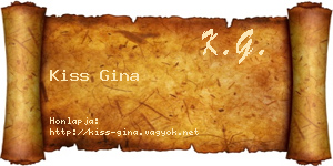 Kiss Gina névjegykártya
