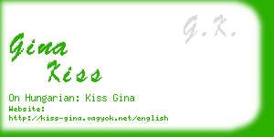 gina kiss business card